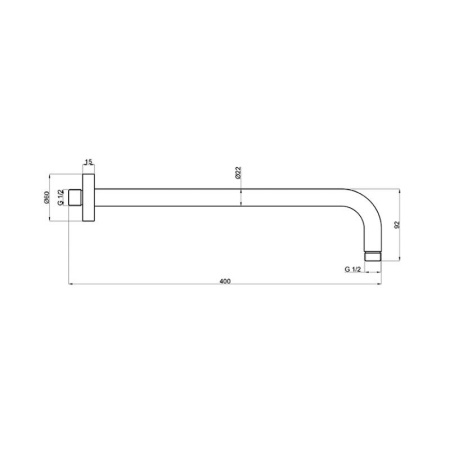 Душевой кронштейн Aquame AQM8702BG